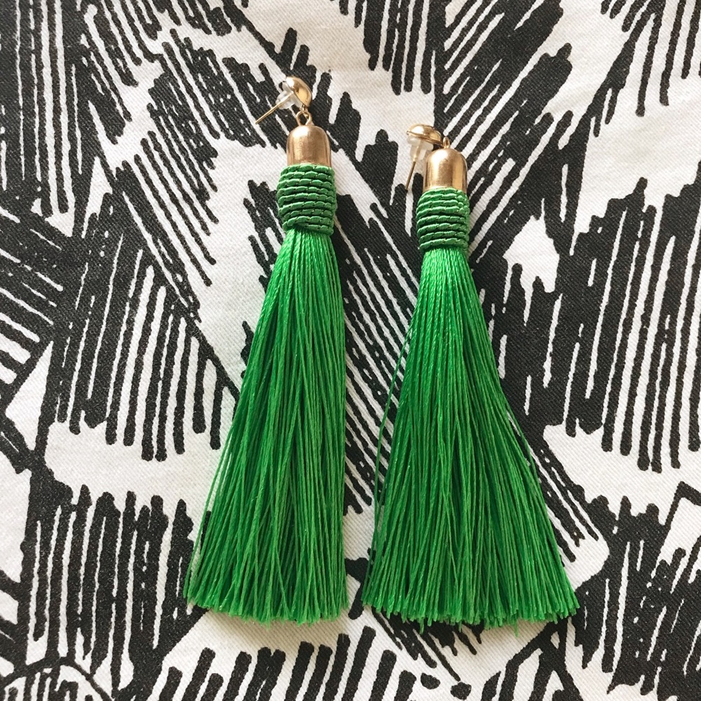 Tassel statement earrings